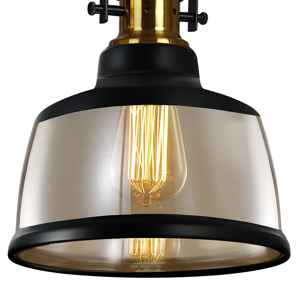 Pendente Soho Vintage - Vidro Âmbar com Preto
