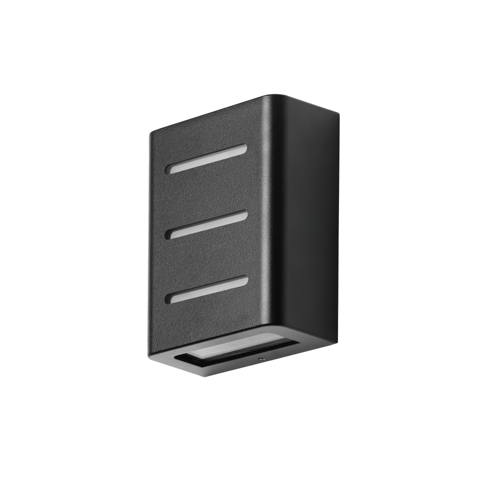 Arandela Fussen 3 Aletas 10x13cm - Preto Fosco