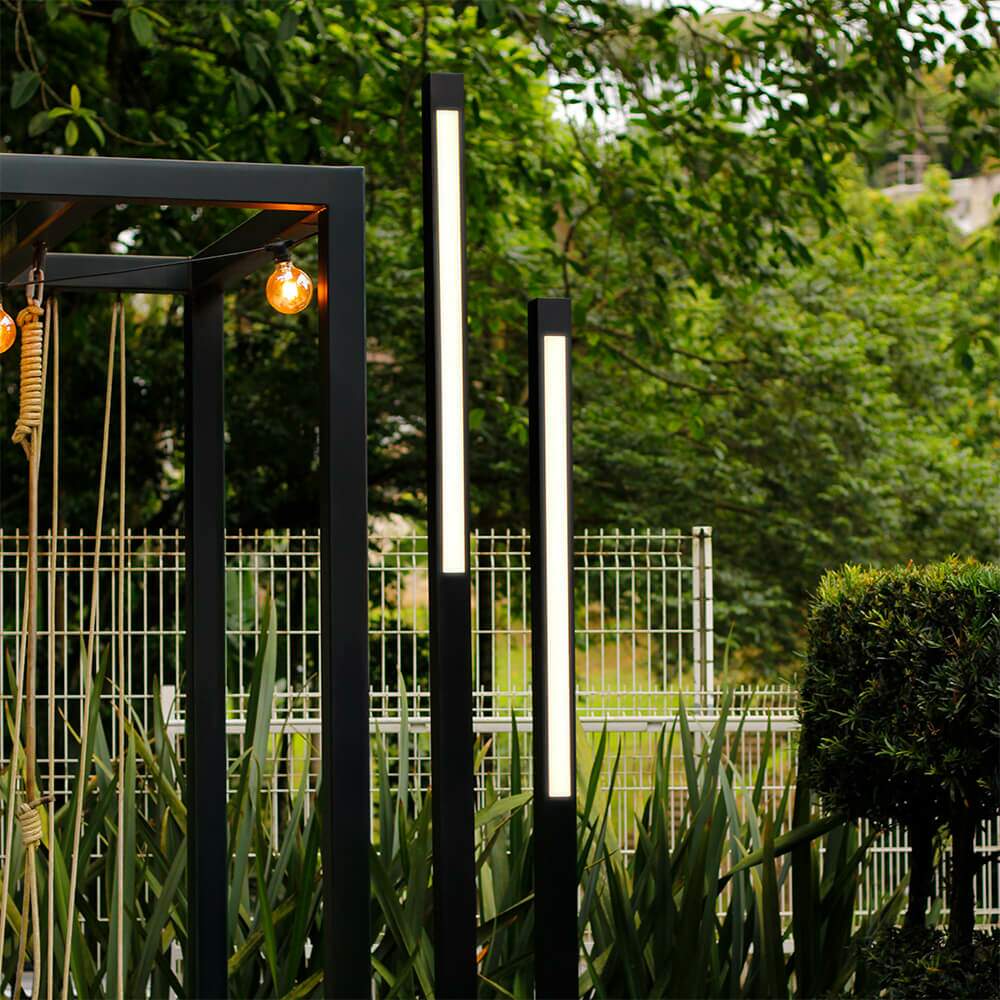 Poste Garten Alumínio 2,50m - Preto Fosco - Blumenau Iluminação