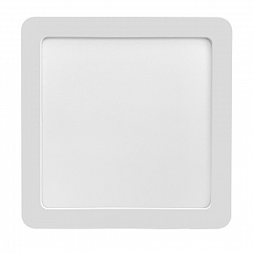 Painel LED Play ABS Sobrepor Quadrado 12W Bivolt 6.500K - Branco