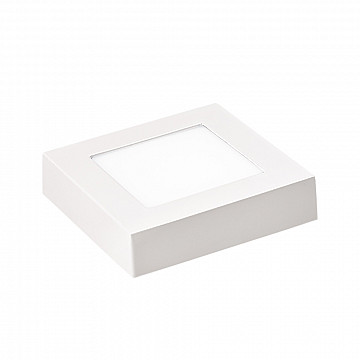 Painel LED Sobrepor Quadrado Alumínio 6W 6.500K - Branco