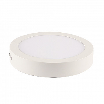 Painel LED Sobrepor Redondo Alumínio 18W 4.100K - Branco