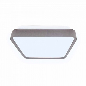 Plafon Round LED Quadrado 280mm Liso Café 18W - Bivolt Temperatura Ajustável