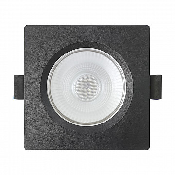 Spot Slim LED Quadrado Embutir 112mm 8W 6.500K - Preto
