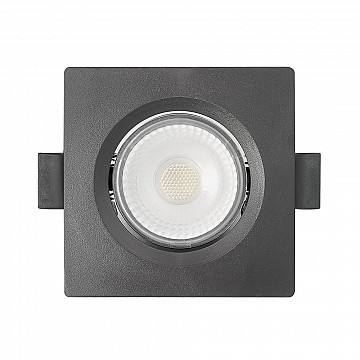 Spot Slim LED Quadrado Embutir 70mm 3W 6.500K - Preto