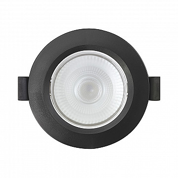 Spot Slim LED Redondo Embutir 112mm 8W 6.500K - Preto