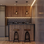 Pendente Soho Vintage - Vidro Âmbar com Preto