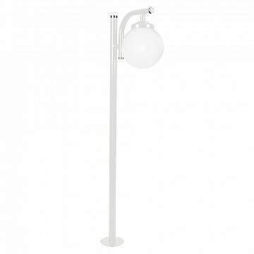 Poste Globo Simples 1,74m com canopla Com Globo - Branco