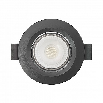 Spot Slim LED Redondo Embutir 70mm 3W 3.000K - Preto