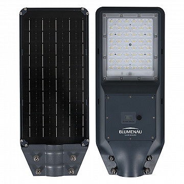 Luminária Urbana LED TECH SOLAR 100W IP66 Bivolt 6.500K Cinza