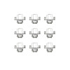 Kit Mola para Perfil Embutir 25x14mm e 24x9mm - 9un