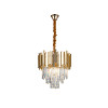 Lustre Cristal Midas Redondo - 40cm Dourado