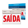 Placa de Saída LED Luz de Emergência 1 Face 1W - Vermelha