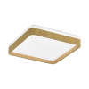 Plafon LED Duetto Quadrado 28cm 18W Bivolt Temperatura de Cor Ajustável - Amadeirado