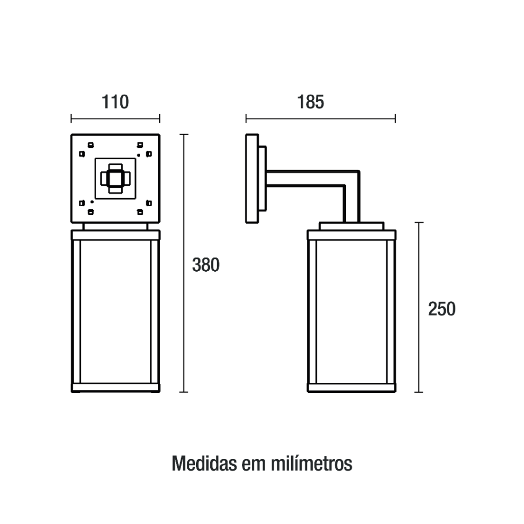 Arandela Vintage Aero 25cm - Cobre Liso