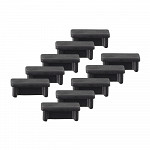 Kit Tampa | Perfil Sobrepor 17x9 10un - Preto