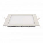 Painel LED Embutir Quadrado Alumínio 18W 3.000K - Branco