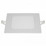 Painel LED Embutir Quadrado Alumínio 6W 3.000K - Branco