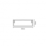 Perfil Sobrepor Alumínio 30x10mm 3m - Branco Fosco