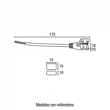 Kit de Instalação Fita LED Direta IP65 20W/m - 5 peças