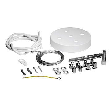 Kit Suspensão para Plafon com Canopla 4 cabos - Branco