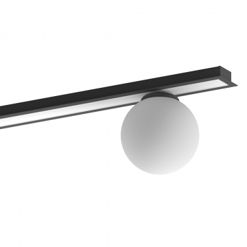 Módulo Spot Globo para Perfil - Preto