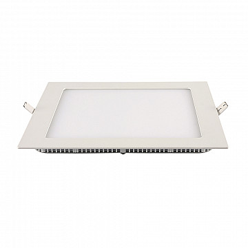 Painel LED Embutir Quadrado Alumínio 18W 3.000K - Branco