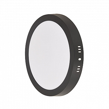 Painel LED Play Sobrepor Redondo 18W Bivolt 3.000K - Preto