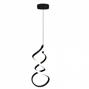 Pendente LED Espiral Bivolt 18W 3.000K Preto