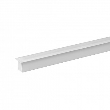 Perfil Embutir 36x27mm Sem Mola 3m - Branco Fosco