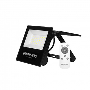 Refletor LED Play Solar 30W Alumínio Bivolt IP65 6.500K Preto
