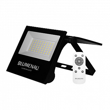 Refletor LED Play Solar 50W Alumínio Bivolt IP65 6.500K Preto