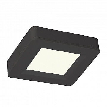 Luminária LED Cabinet Quadrado Embutir/Sobrepor 2W 3.000K - Preto