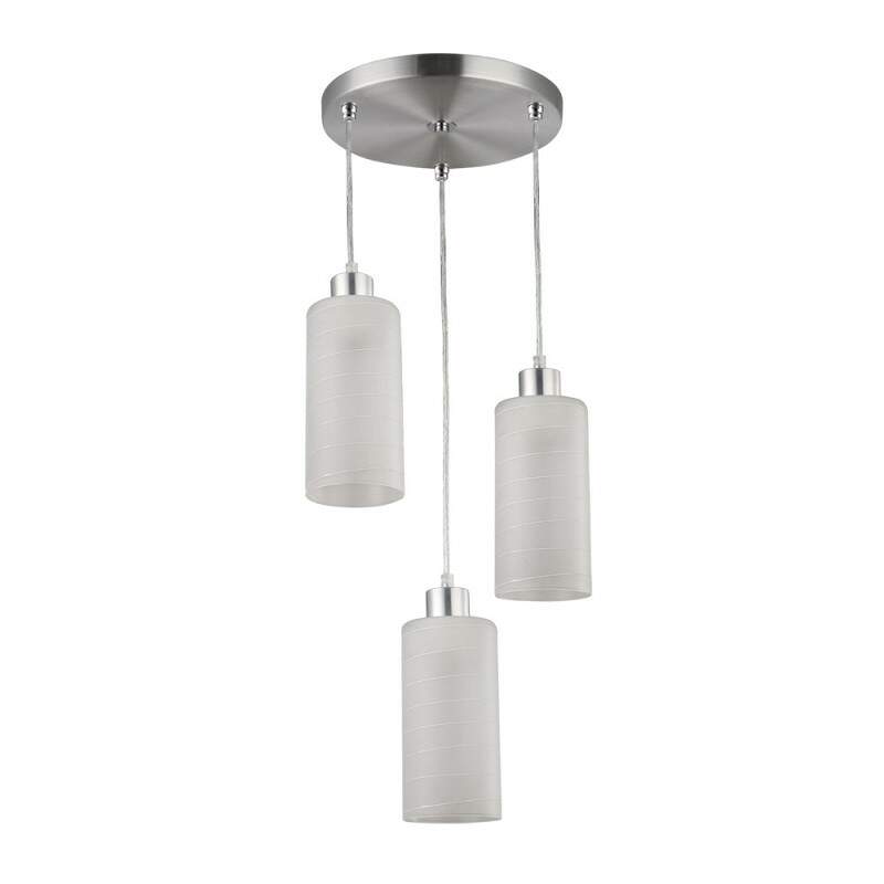 Pendente Jasmim Triplo Vidro Jateado - Branco - Blumenau