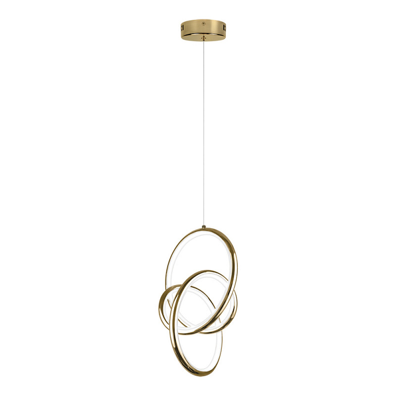 Pendente LED Onda Bivolt 24W 3.000K Dourado