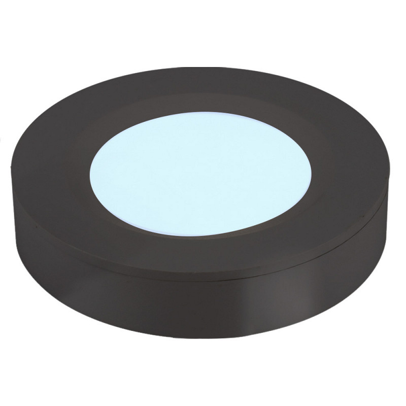 Luminária LED Redondo Embutir/Sobrepor 2W 6.500K Preto Blumenau Iluminação Se tem